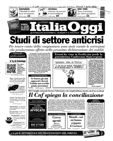 Italia oggi : quotidiano di economia finanza e politica